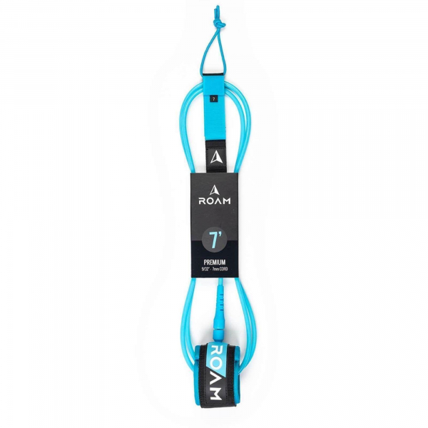 ROAM Surfboard Leash Premium 7.0 215cm 7mm Blau