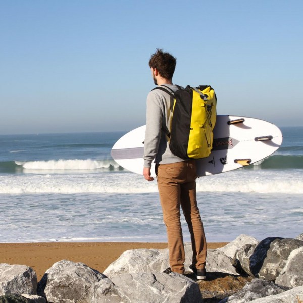 MDS mochila impermeable 30 litros amarillo