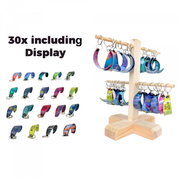 Key fob 30 pcs kitesurf kites + display
