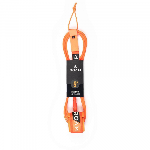 ROAM Surfboard Leash Premium 9.0 274cm 7mm Orange