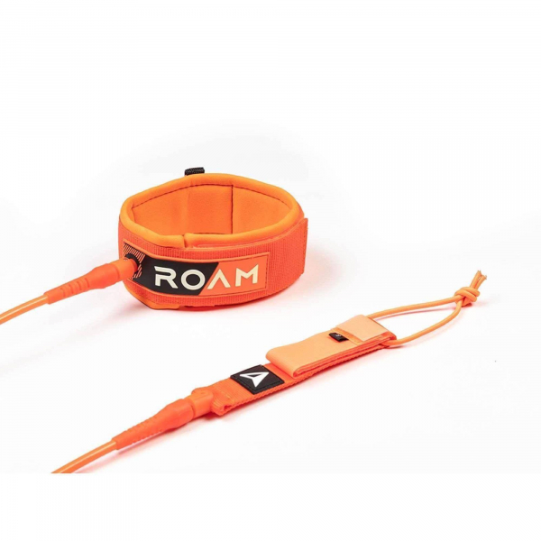 ROAM Surfboard Leash Premium 9.0 Knee 7mm Orange
