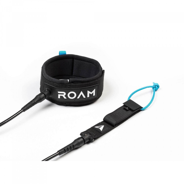 ROAM Surfboard Leash Premium 9.0 Knee 7mm Black
