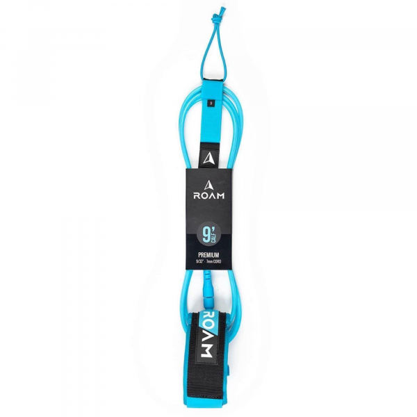 ROAM Surfboard Leash Premium 9.0 Knie 7mm Blau