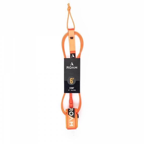 ROAM Surfboard Leash Comp 6.0 183cm 6mm Orange