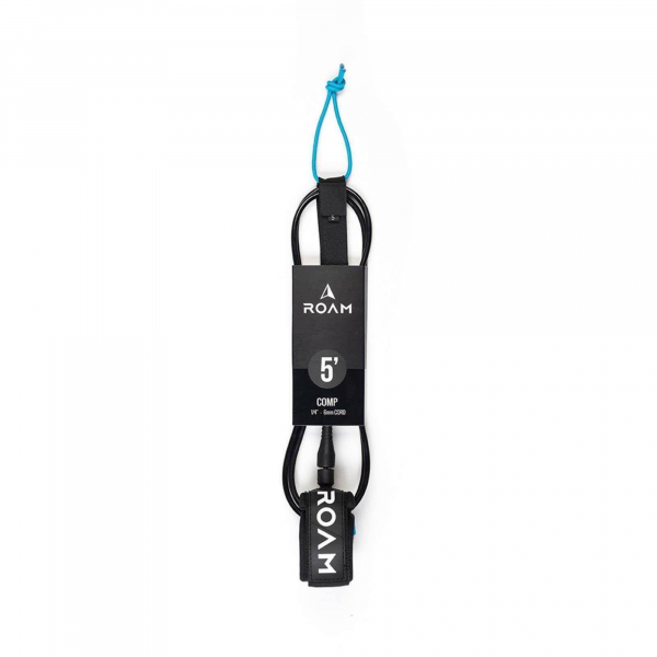 ROAM Surfboard Leash Comp 5.0 152cm 6mm Schwarz
