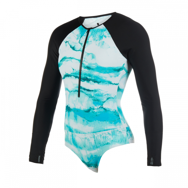 Mystic Dazzled long sleeve shorty Lycra Women Mint 2019 Front