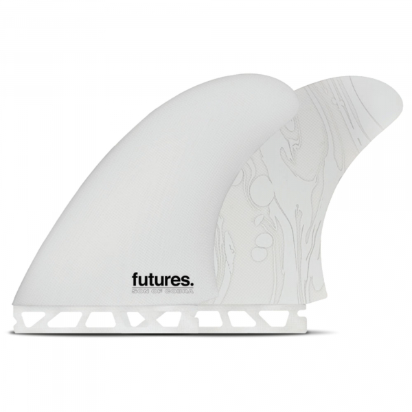 FUTURES Twin Fin Set Son of Cobra fiberglass Grau