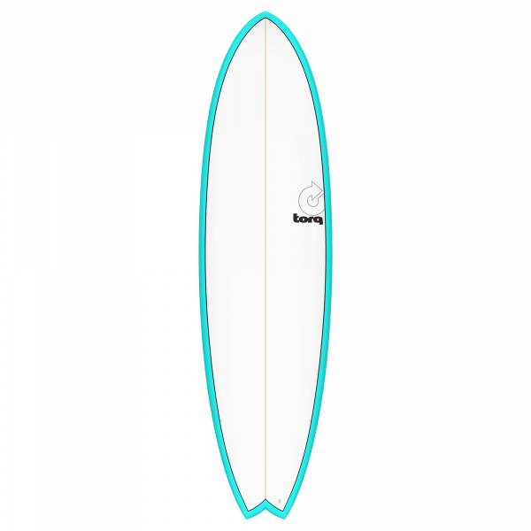 Surfboard TORQ Epoxy TET 7.2 MOD Fish Blau Pinline