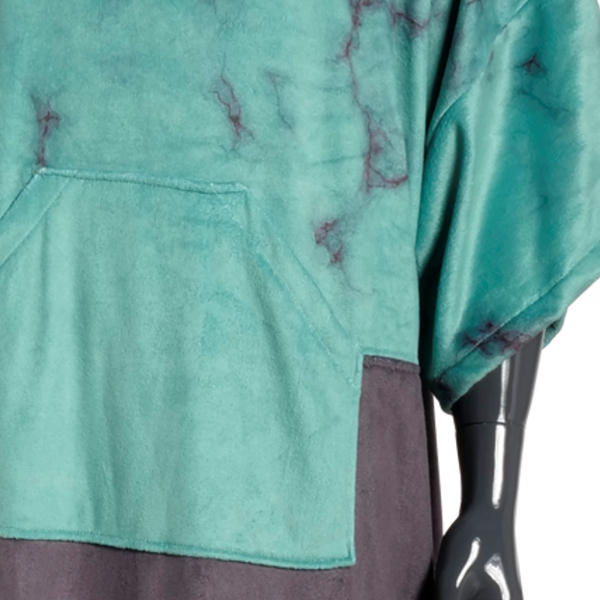MADNESS Change Robe Poncho Unisize  Teal Marble