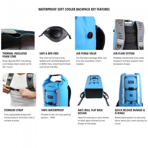 Overboard Soft Cooler Backpack 40 Litres