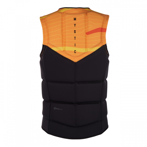 Mystic Marshall Wake Prallschutzweste Frontzip Männer Schwarz 2019 Rueckansicht