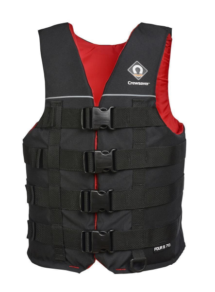 Crewsaver Four B 70N Gilet de Ski Noir Rouge Junior