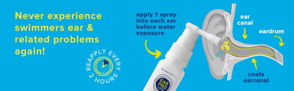 Ear Pro Spray de protection des oreilles pour les sports aquatiques