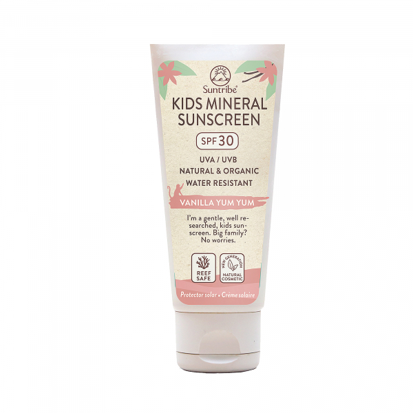 Suntribe Protezione solare minerale tutta naturale VANILLA SPF 30 100ml Bambini