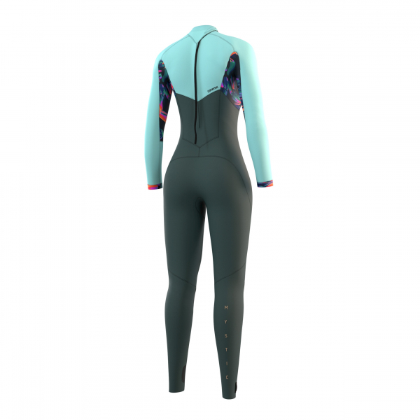 Mystic Muta Dazzled 3/2mm Back-Zip Donna Dark Leaf