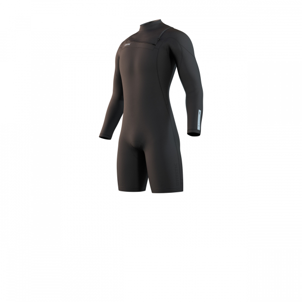 Mystic Marshall Muta corta a maniche lunghe 3/2mm Front-Zip Uomo Nero