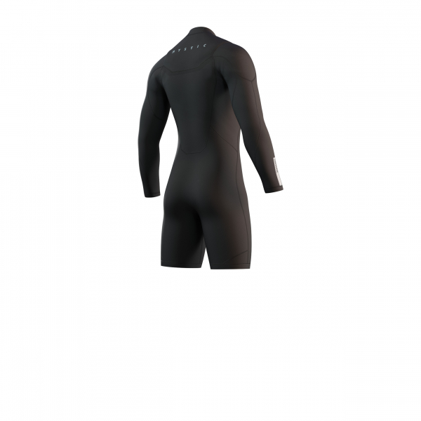 Mystic Marshall Muta corta a maniche lunghe 3/2mm Front-Zip Uomo Nero