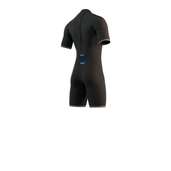 Mystic Brand Flatlock Shorty 3/2mm Back-Zip Men Black