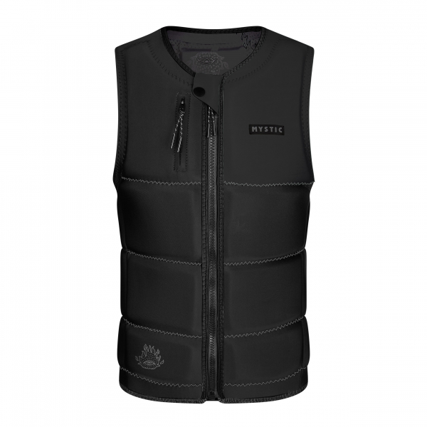 Mystic The Dom Impact Vest Wake Front Zip Men Black