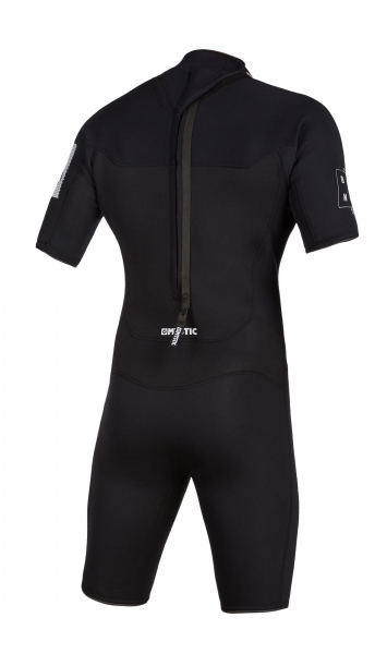 Mystic Brand Shorty Wetsuit 3/2 Backzip Flatlock Men Black