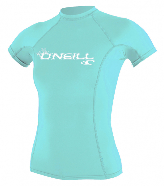 O'Neill Basic Skins Kurzarm Rash Guard Frauen Light Aqua