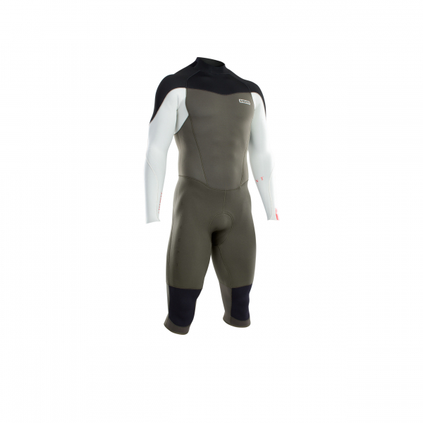 ION Element Traje de neopreno de manga larga 4/3mm Cremallera dorsal Hombre oliva oscuro/blanco/negro