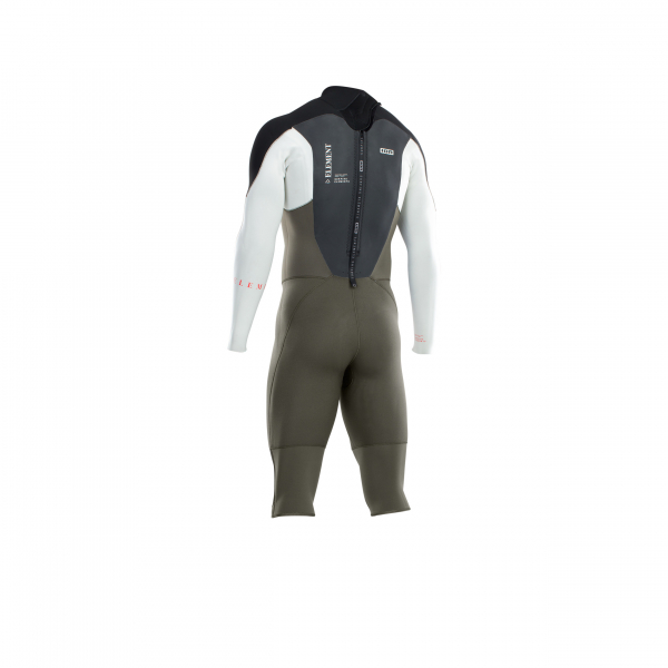 ION Element Traje de neopreno de manga larga 4/3mm Cremallera dorsal Hombre oliva oscuro/blanco/negro