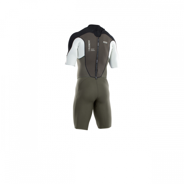 ION Element Shorty 2/2mm Back-Zip Hombre oliva oscuro/blanco/negro