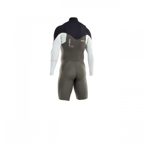 ION Element Shorty Long Sleeve 2/2mm Front Zip Hombre oliva oscuro/blanco/negro