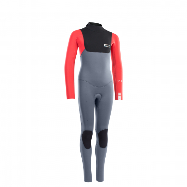 ION Capture Semidry Neoprenanzug 5/4mm Back-Zip Männer steel blue/red/black