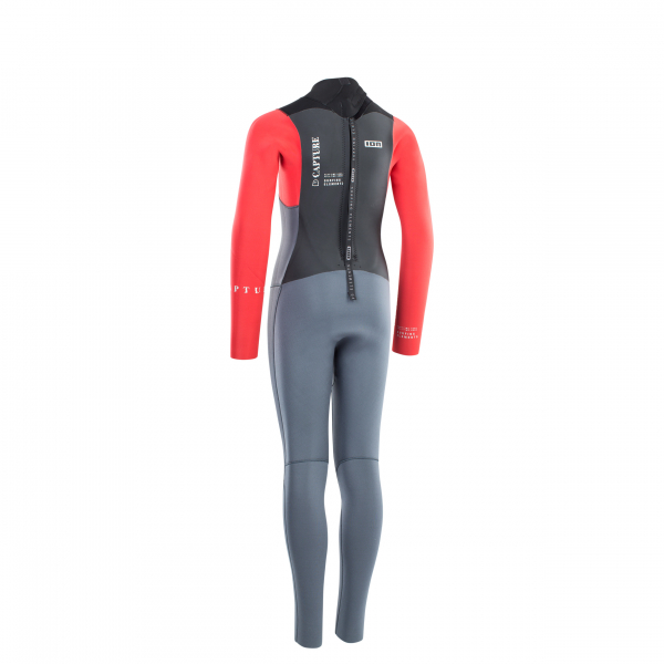 ION Capture Semidry Neoprenanzug 5/4mm Back-Zip Männer steel blue/red/black