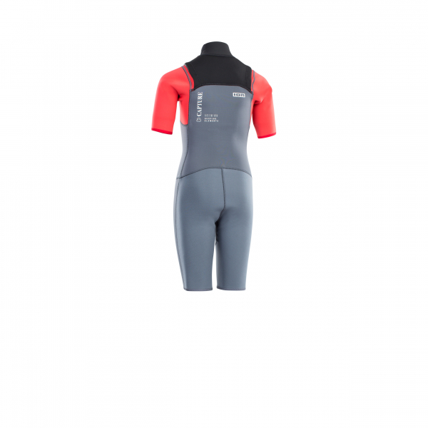 ION Capture Shorty 2/2mm Front-Zip Männer steel blue/red/black