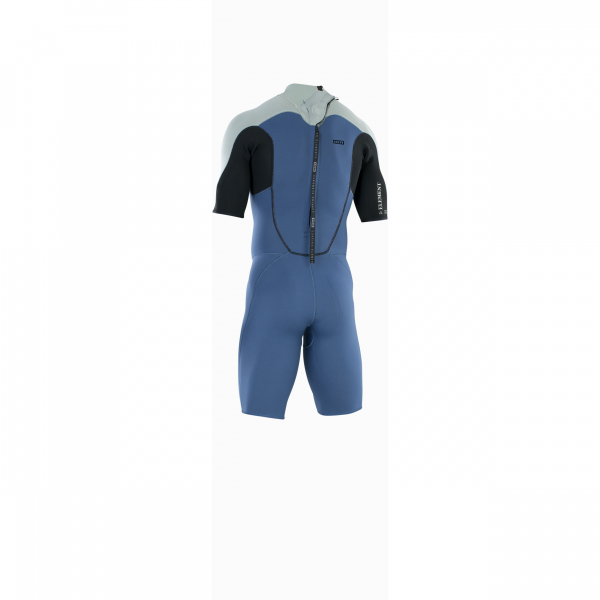 ION Element muta corta manica lunga 2/2 mm zip posteriore uomo cascade blu