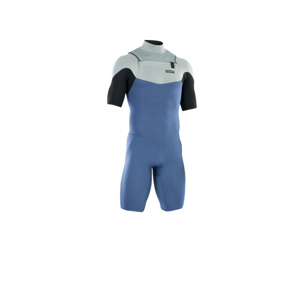 ION Element wetsuit shorty short sleeve 2/2 mm front zip men cascade-blue