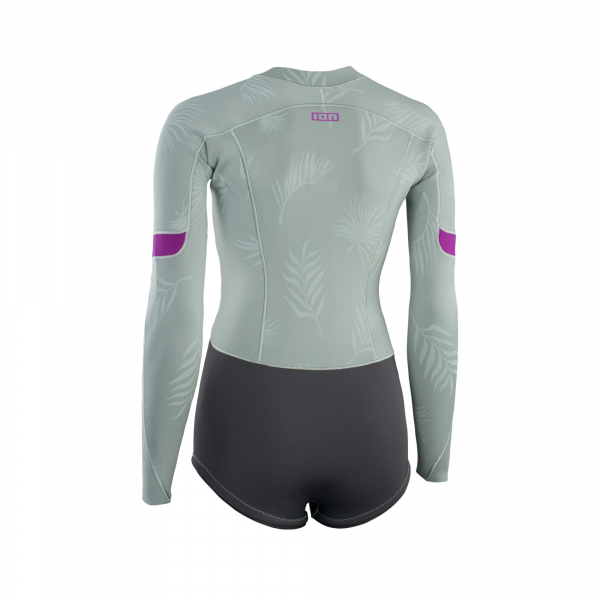 ION Amaze Hot Shorty 1.5 LS Cremallera frontal Mujer Oliva claro