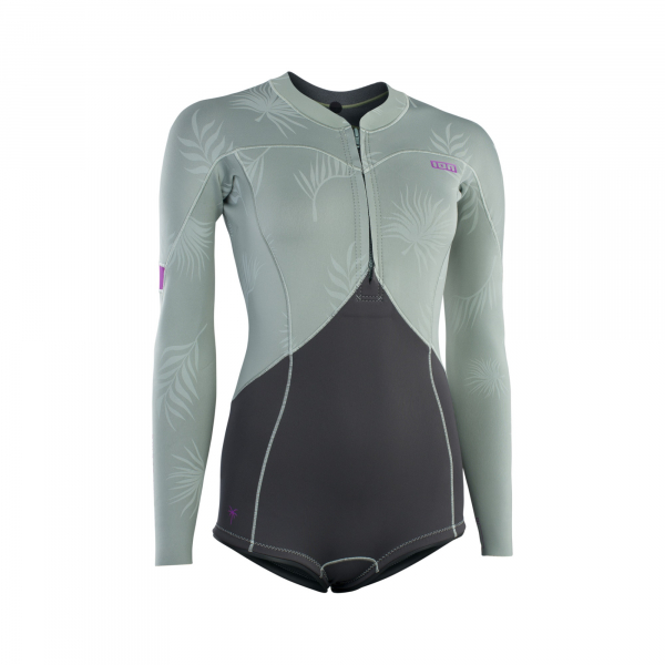 ION Amaze Hot Shorty 1.5 LS Cremallera frontal Mujer Oliva claro