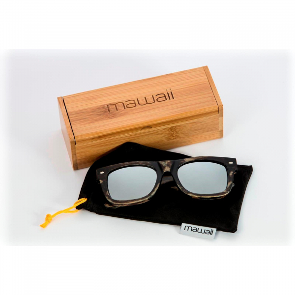 mawaii Gafas de sol de bambú Timu Marrón Plata