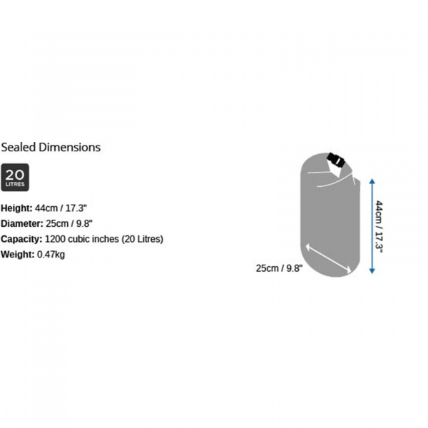 OverBoard waterproof pack sack 20 liters White