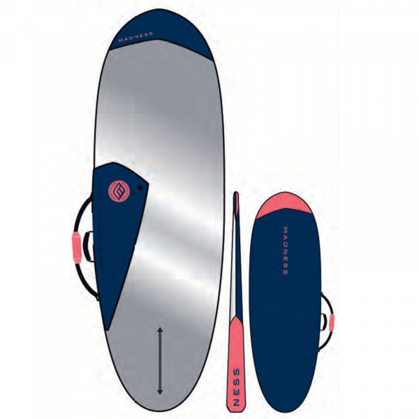 MADNESS Boardbag PE 6.4 Hybrid Blue Red