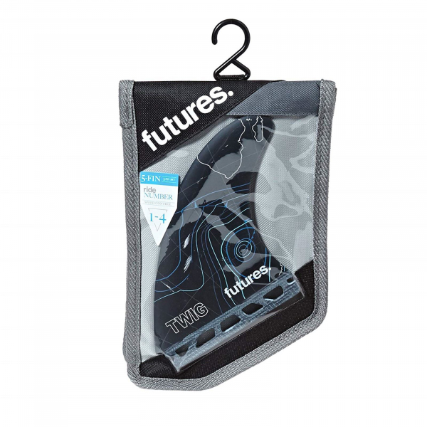 FUTURES Quad Thruster 5 Fin Set Twiggy Fiberglass