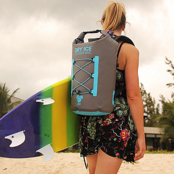 Dry Ice Cooler Backpack Cooler Bag 20 liters Grey
