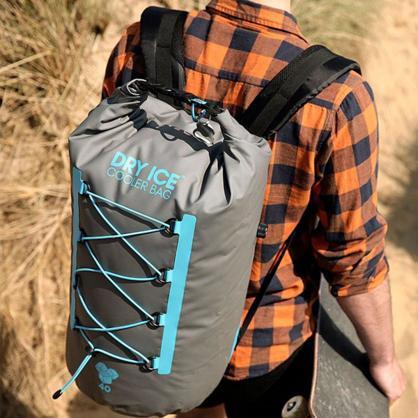 Dry Ice Cooler Rucksack Kühltasche 40 Liter Grau