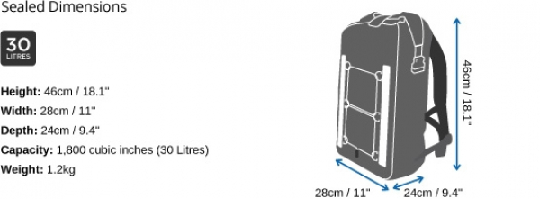 OverBoard waterproof backpack TrekDry 30 liters