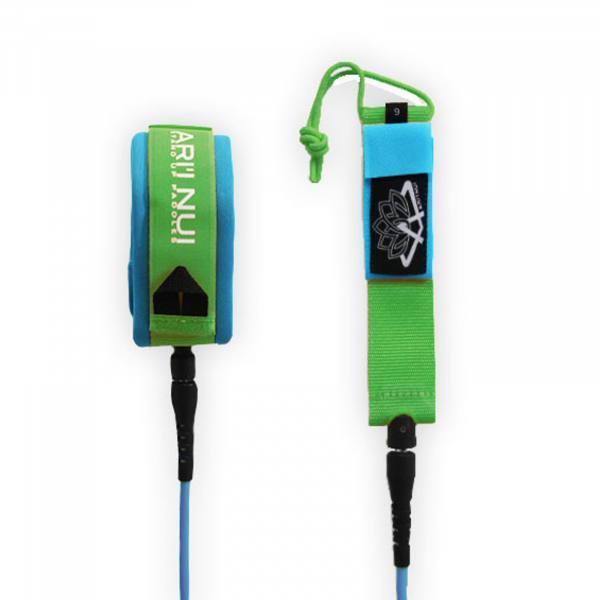 ARIINUI SUP Spiral Knie Leash 9.0 bleu vert