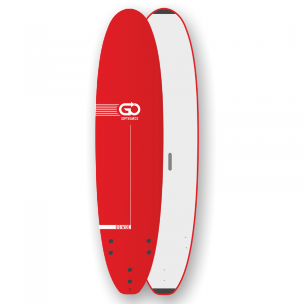 Tabla de surf GO Softboard School 8.6 cuerpo ancho Rojo