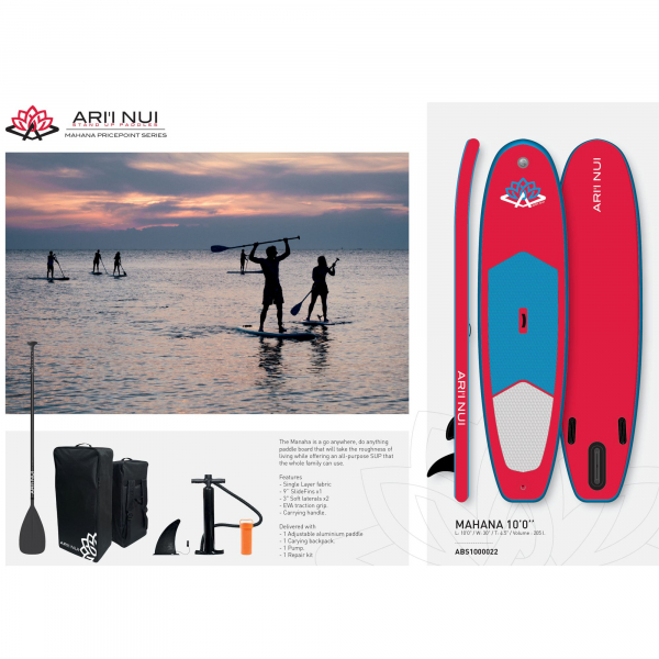 ARIINUI SUP inflatable 10.0 MAHANA Red