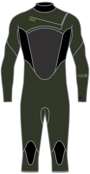 Xcel Axis X2 Overknee Neoprenanzug 3/2mm Front-Zip Männer