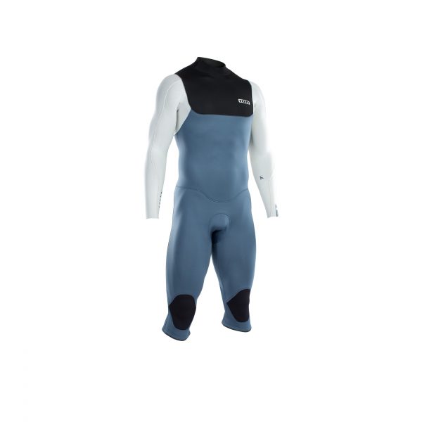 ION Seek Core Traje de neopreno de manga larga 4/3mm Cremallera dorsal Hombre azul acero/blanco/negro