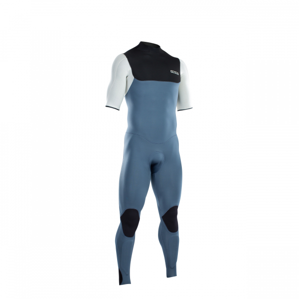 ION Seek Core Steamer Neoprenanzug Kurzarm 3/2mm Back-Zip Männer steel blue/white/black