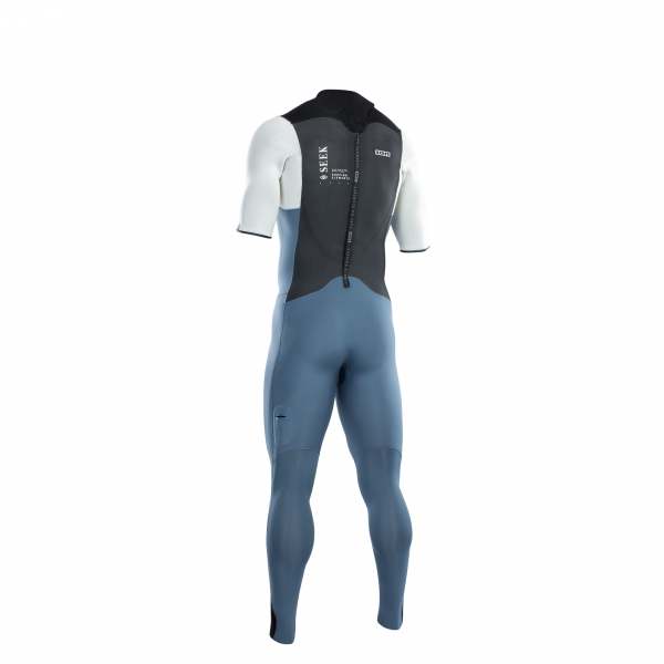 ION Seek Core Steamer Neoprenanzug Kurzarm 3/2mm Back-Zip Männer steel blue/white/black